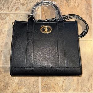 US Polo Assn Black Tote Bag
